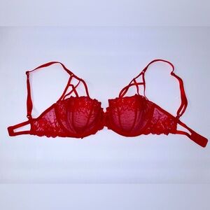 NWOT Red lace bra